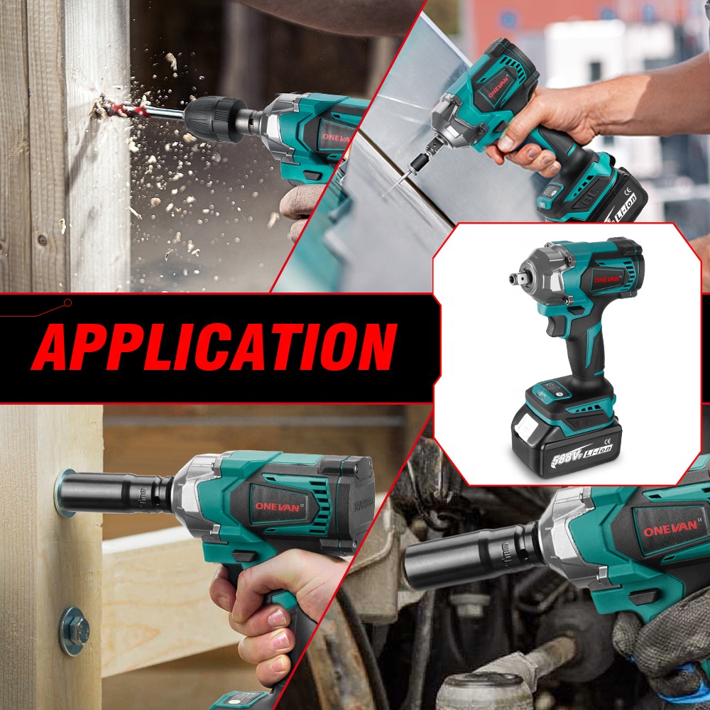 Power Tools Electrical - 1200N.m Torklu Fırçasız Elektrikli Darbeli Anahtar